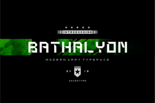 Bathalyon Army: A Futuristic Display Font for Makers