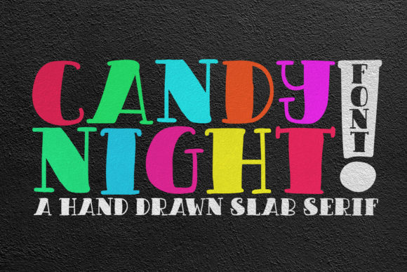 Candy Night: A Unique Display Font for Creative Projects