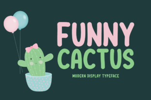 Funny Cactus: A Botanical Display Font for Crafters