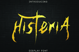 Histeria: A Twisted Display Font for Horror Branding