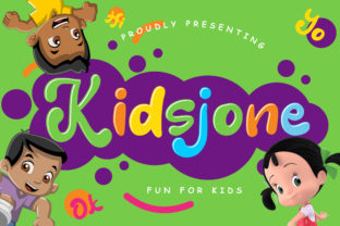 Kidsjone: A Retro Display Font for Creative Branding