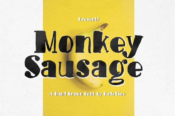 Monkey Sausage: A Whimsical Display Font for Creators