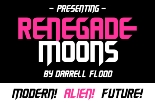 Renegade Moons: A Futuristic Display Font for Branding