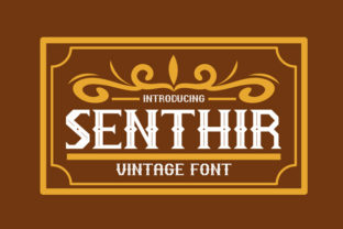 Senthir: A Bold Vintage Display Font for Branding
